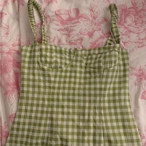 Princess Polly Olive Checkered Dress